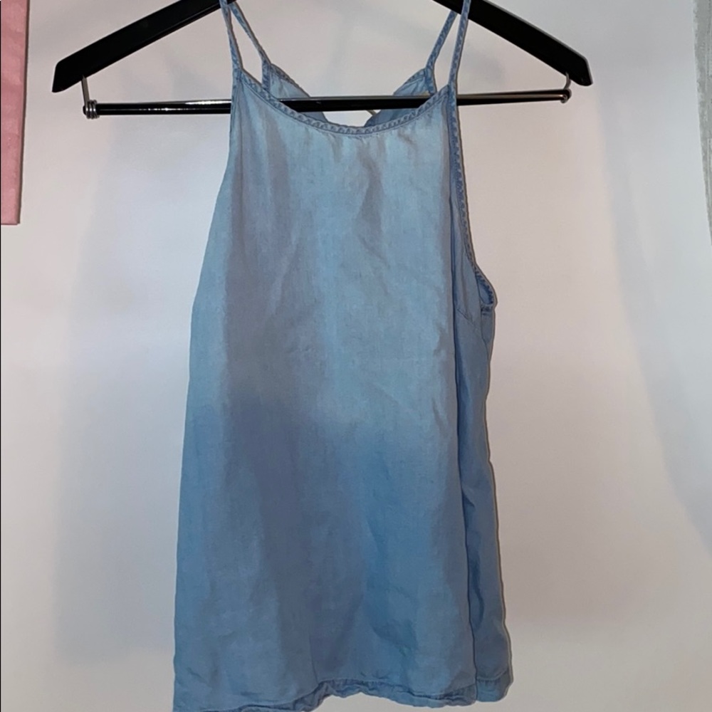 light blue top